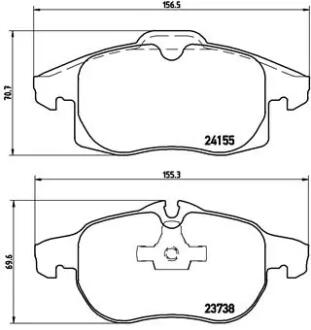 Тормозные колодки к-кт. BREMBO P10 011