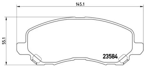 Гальмівні колодки дискові BREMBO P11026 (фото 1)