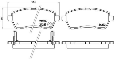 Тормозные колодки дисковые BREMBO P16013