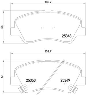 Тормозные колодки дисковые BREMBO P18025