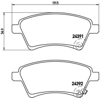 Гальмівні колодки дискові BREMBO P23105