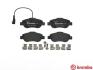 Колодки тормозные передние Fiat 500 Ford Ka 1.2/1.3D 07.07- BREMBO P23107 (фото 2)