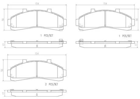 Тормозные колодки к-кт. BREMBO P24 041