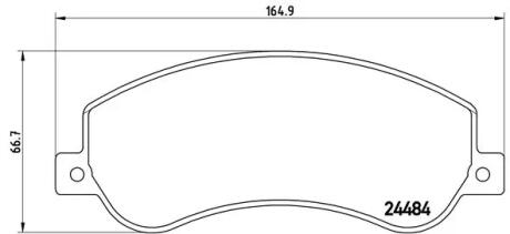 Тормозные колодки к-кт. BREMBO P24 064