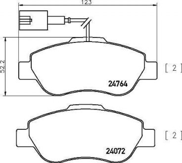 Тормозные колодки дискові BREMBO P24 150 (фото 1)