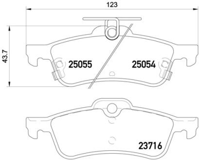 Тормозные колодки дисковые BREMBO P28070