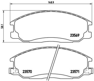 Гальмівні колодки дискові BREMBO P30013