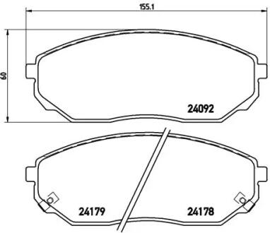 Тормозные колодки дисковые BREMBO P30019