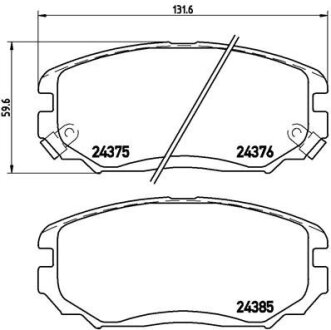 Тормозные колодки дисковые BREMBO P30038