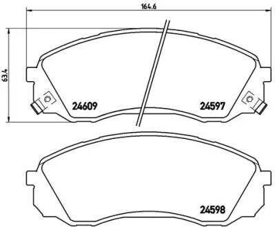 Тормозные колодки к-кт. BREMBO P30 041