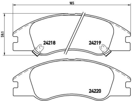 Гальмівні колодки дискові BREMBO P30042