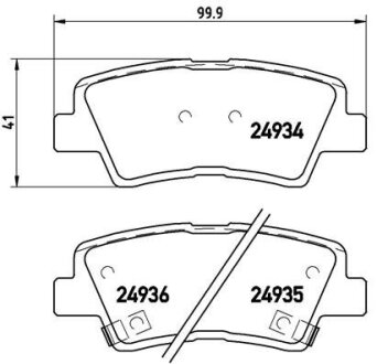 Тормозные колодки дисковые BREMBO P30047