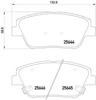 Тормозные колодки к-кт. BREMBO P30 066