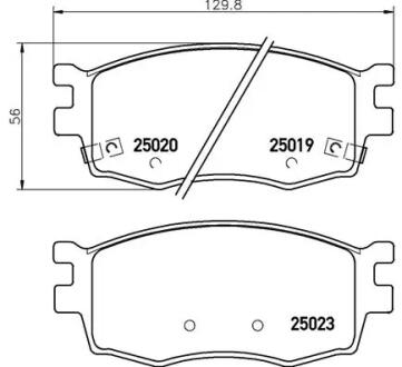 Тормозные колодки к-кт. BREMBO P30 069