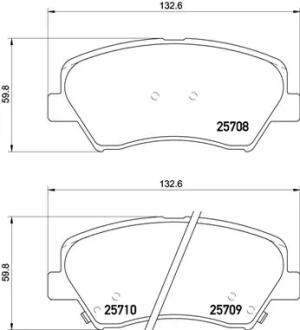 Тормозные колодки дисковые BREMBO P30073