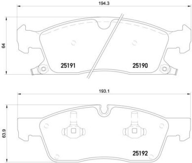 Тормозные колодки дисковые BREMBO P37017