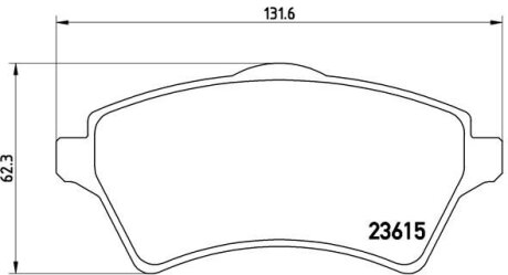 Колодки тормозные дисковые BREMBO P44011