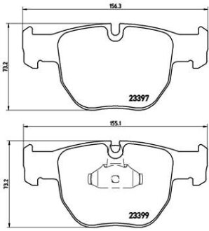 Тормозные колодки дисковые BREMBO P44012