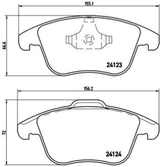 Гальмівні колодки дискові BREMBO P44020