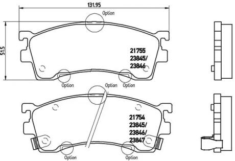 Тормозные колодки к-кт. BREMBO P49 023