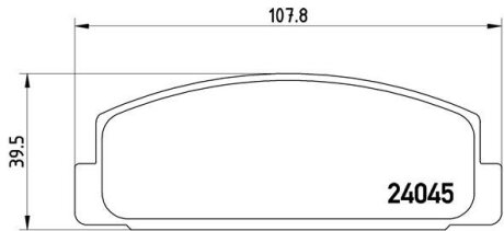 Колодка гальм. диск. MAZDA 6 (GG, GY, GF) задн. BREMBO P49036