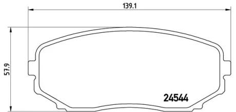 Гальмівні колодки дискові BREMBO P49040 (фото 1)