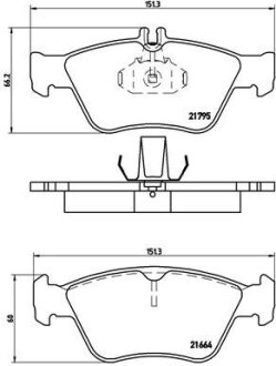 Комплект гальмівних колодок з 4 шт. дисків BREMBO P50023