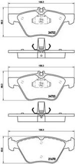 Тормозные колодки дисковые BREMBO P50075