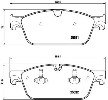 Тормозные колодки дисковые BREMBO P50102