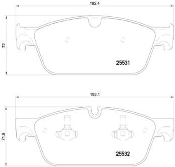 Гальмівні колодки дискові BREMBO P50112