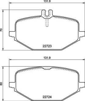 Гальмівні колодки задні Mercedes W463 G500 BREMBO P 50 161