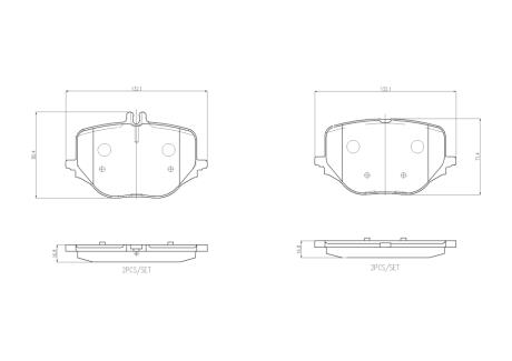Колодки гальмівні дискові (комплект 4 шт) BREMBO P50170