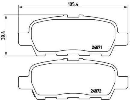 Гальмівні колодки дискові BREMBO P56068