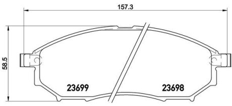 Тормозные колодки дисковые BREMBO P56094