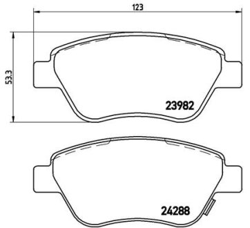 Гальмівні колодки дискові BREMBO P59051