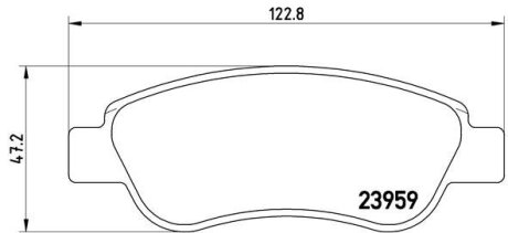 Гальмівні колодки дискові BREMBO P61081