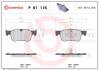 Тормозные колодки к-кт. BREMBO P61 116 (фото 1)