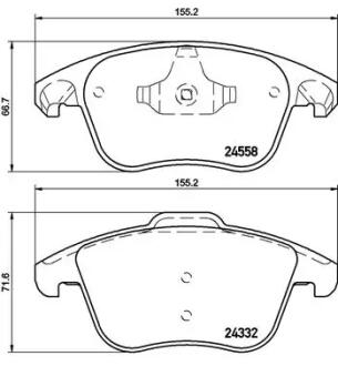 Тормозные колодки дисковые BREMBO P61117