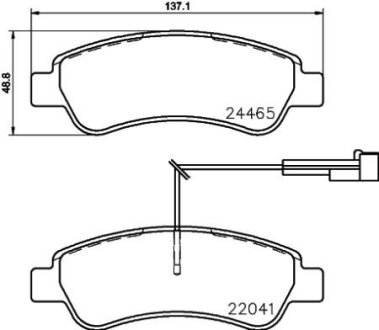 Тормозные колодки к-кт. BREMBO P61 125