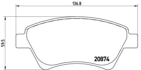 Тормозные колодки к-кт. BREMBO P68 034