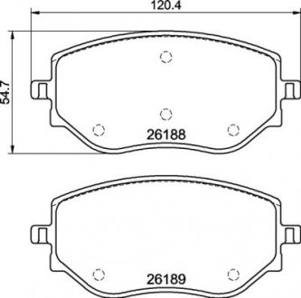 Гальмівні колодки дискові BREMBO P68 073 (фото 1)