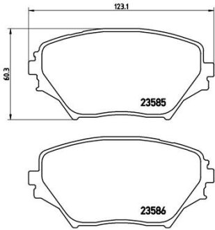 Тормозные колодки дисковые BREMBO P83055