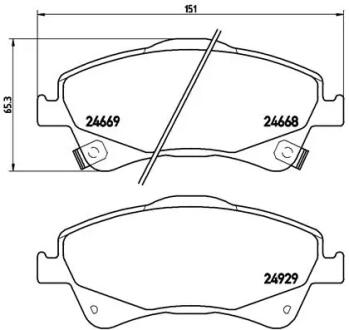 Тормозные колодки дисковые BREMBO P83109