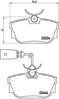 Гальмівні колодки задні VW BREMBO P85 046