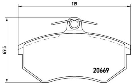 Тормозные колодки к-кт. BREMBO P85 092