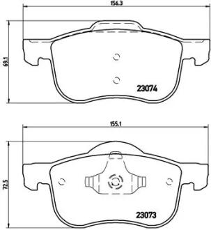 Тормозные колодки к-кт. BREMBO P86 016