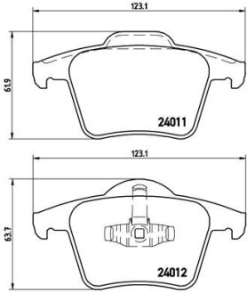 Тормозные колодки дисковые BREMBO P86019