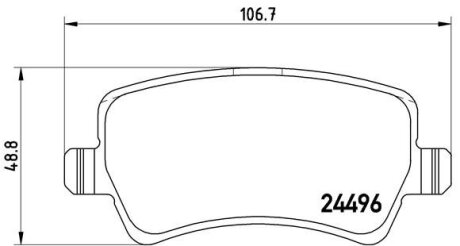 Гальмівні колодки дискові BREMBO P86021