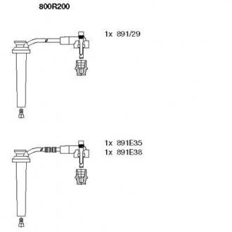 Комплект проводов высокого напряжения. BREMI 800R200 (фото 1)