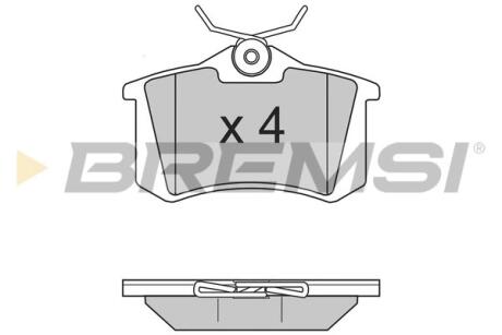 Гальмівні колодки зад. Caddy/Golf/Octavia (TRW) Bremsi BP2806